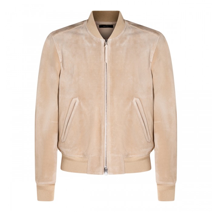 SAND SUEDE LEATHER JACKET