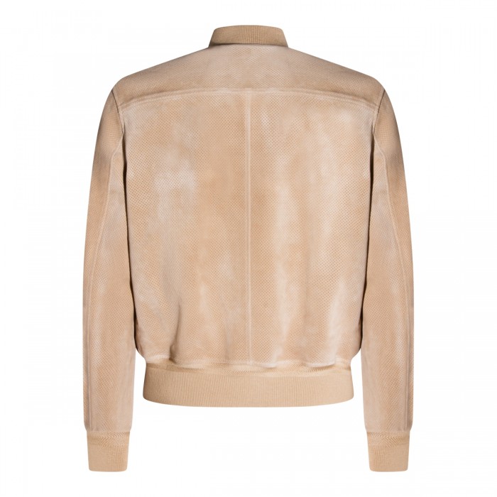 SAND SUEDE LEATHER JACKET 2