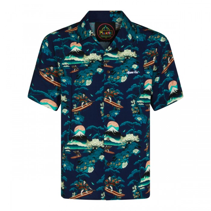 NAVY AND MULTICOLOR VISCOSE...