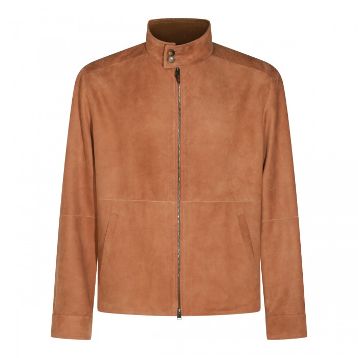 LIGHT BROWN LEATHER JACKET