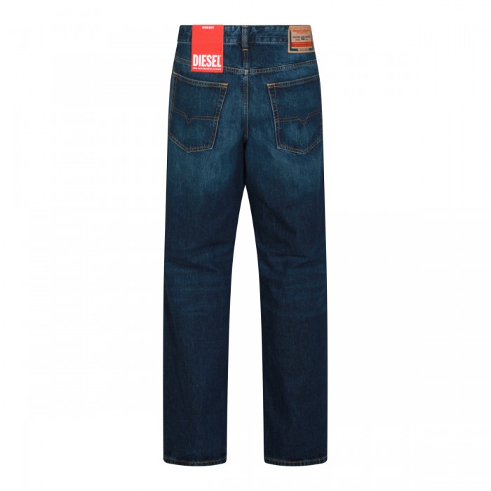 DARK BLUE COTTON DENIM JEANS 2