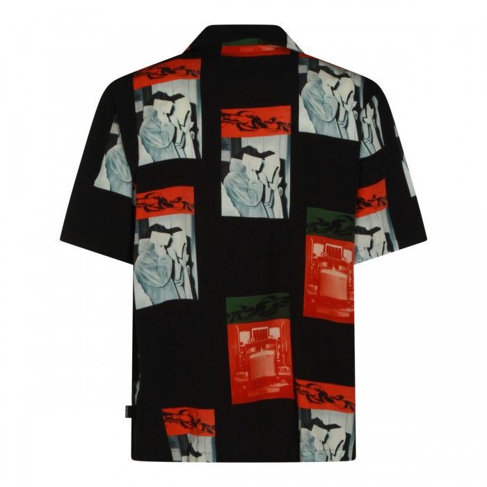 BLACK AND RED VISCOSE SHIRT 2