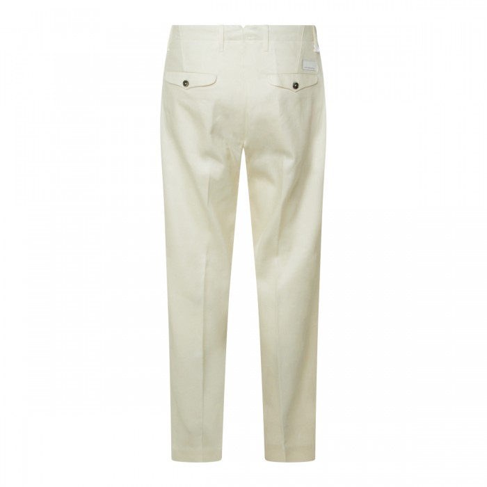 WHITE LINEN BLEND PANTS 2