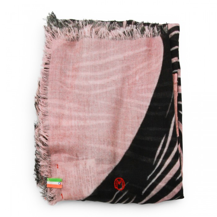 DEUX SILK BLEND PRINTED SCARF