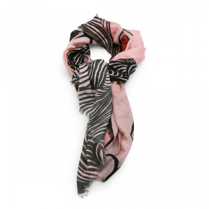 DEUX SILK BLEND PRINTED SCARF 2