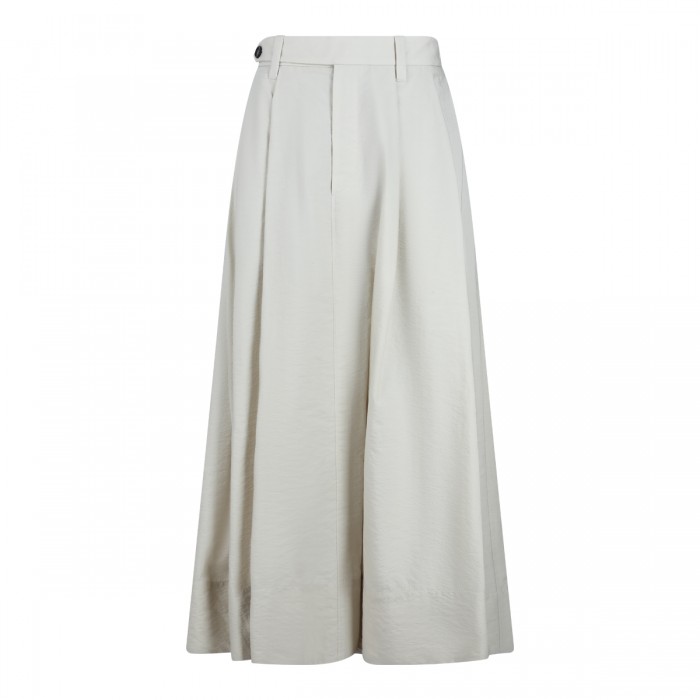 QUARZ COTTON BLEND WIDE PANTS