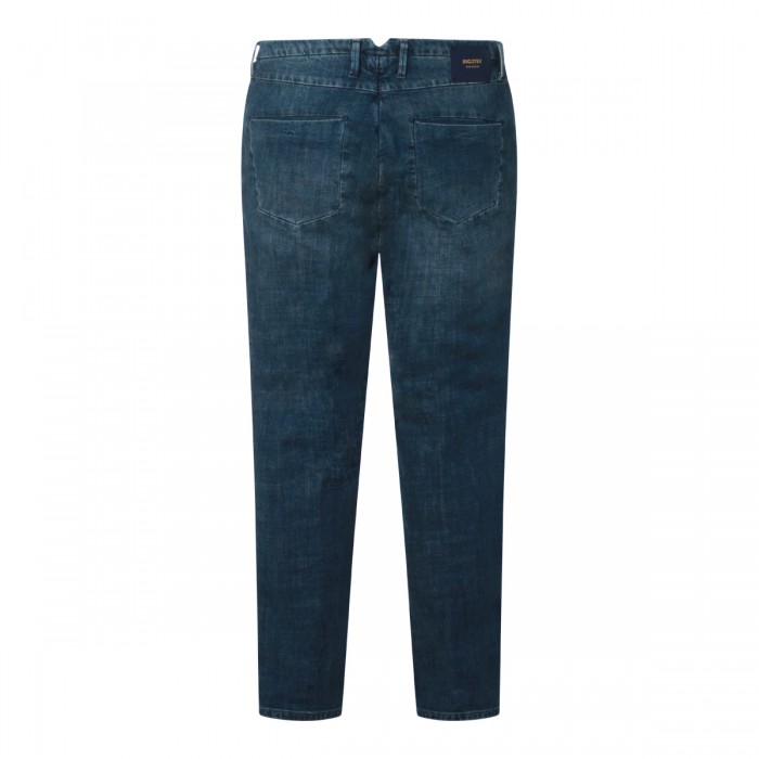 MID BLUE COTTON JEANS 2