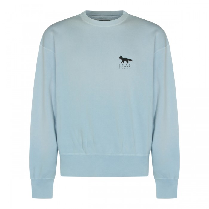 LIGHT BLUE COTTON SWEATSHIRT
