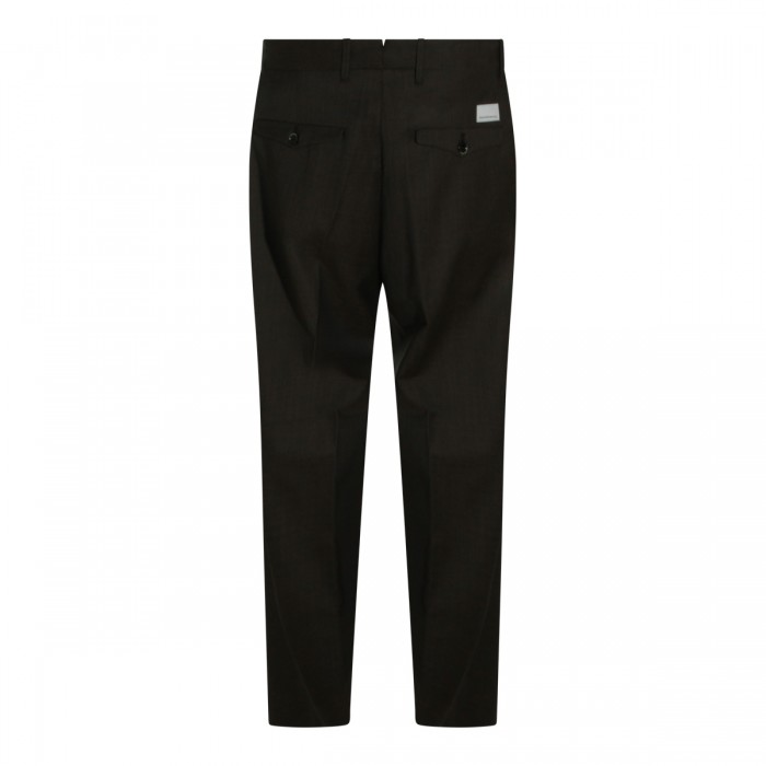 BROWN WOOL STRETCH PANTS 2