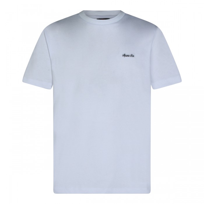 WHITE COTTON PRINTED T-SHIRT