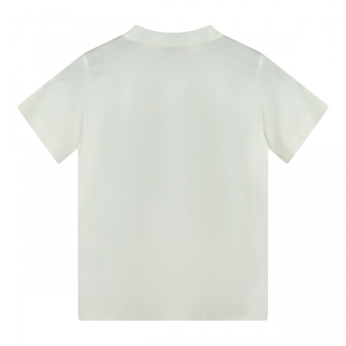 WHITE COTTON PRINTED T-SHIRT 2