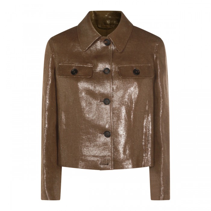 BROWN LINEN BLAZER