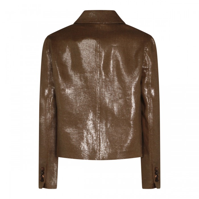 BROWN LINEN BLAZER 2