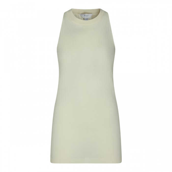 IVORY COTTON SLEEVELESS...