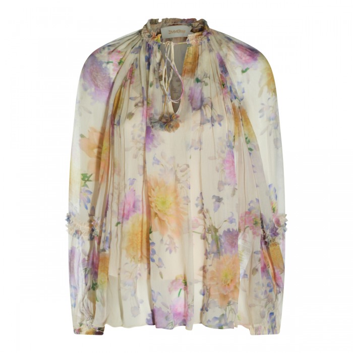 CREAM DAHLIA BLOUSE TOP