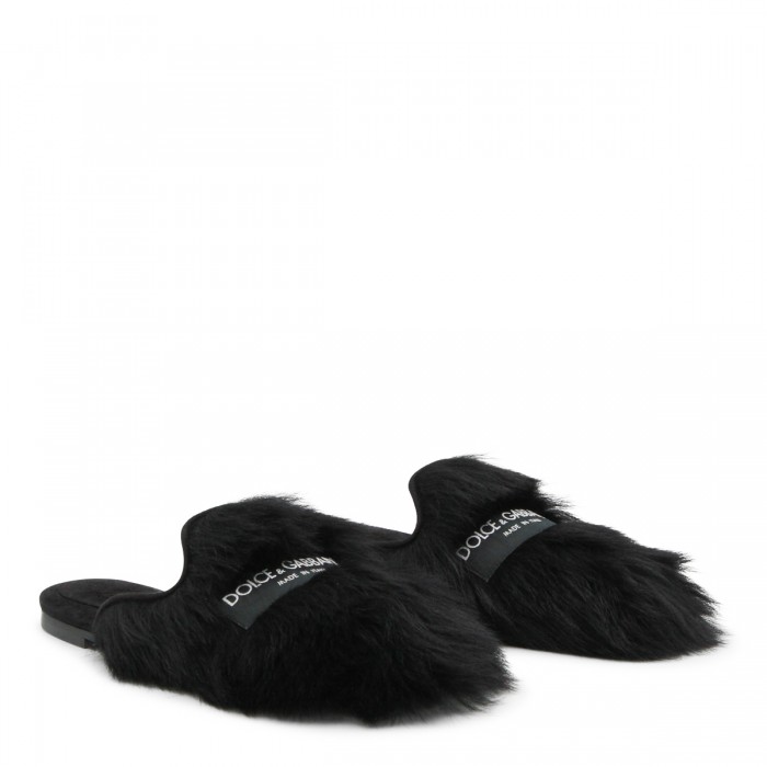 BLACK LEATHER FLATS 2