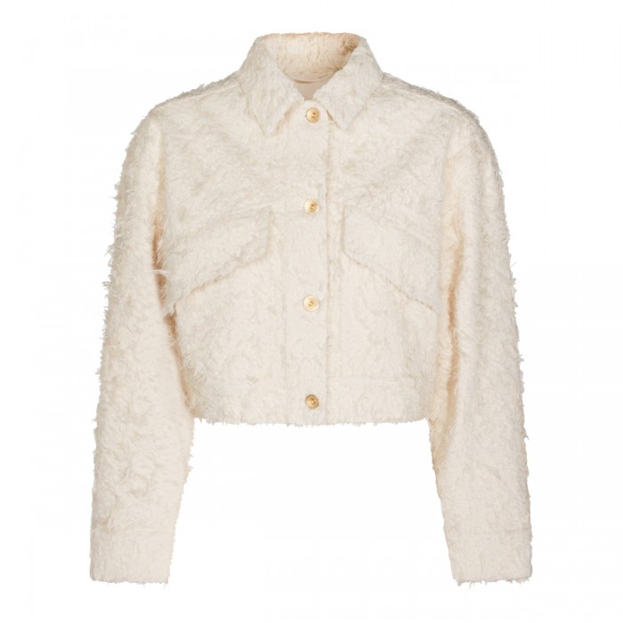 IVORY COTTON DENIM JACKET