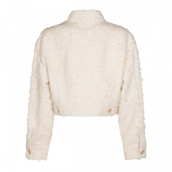 IVORY COTTON DENIM JACKET 2