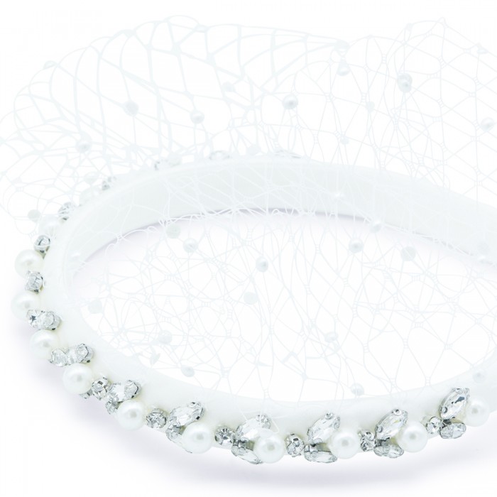 WHITE AND CRYSTAL HAIRBAND 2