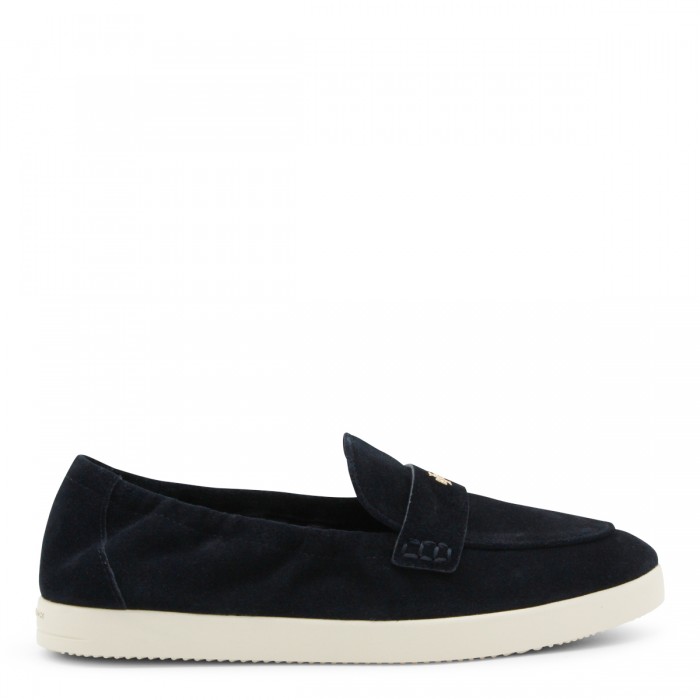NAVY SUEDE LOAFERS