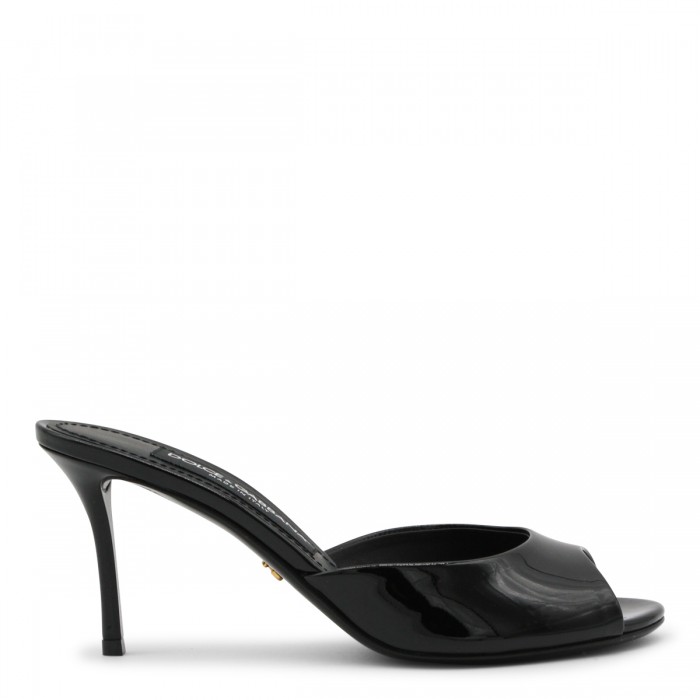BLACK LEATHER KEIRA MULE...