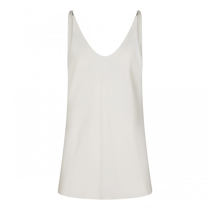 WHITE SILK TOP