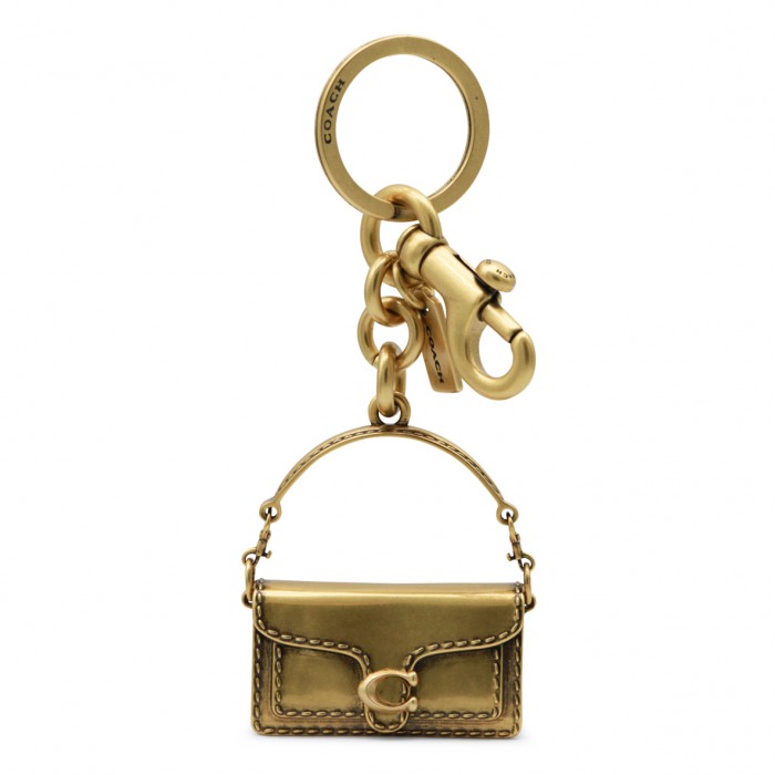 GOLD TONE TABBY KEY RING