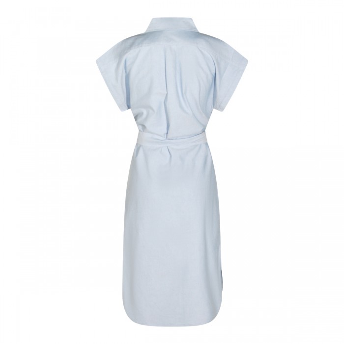LIGHT BLUE COTTON MINI DRESS 2
