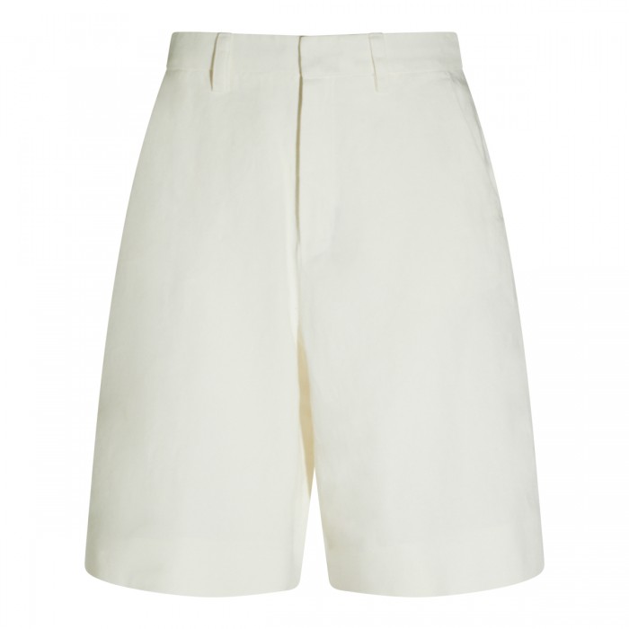 WHITE COTTON SHORTS