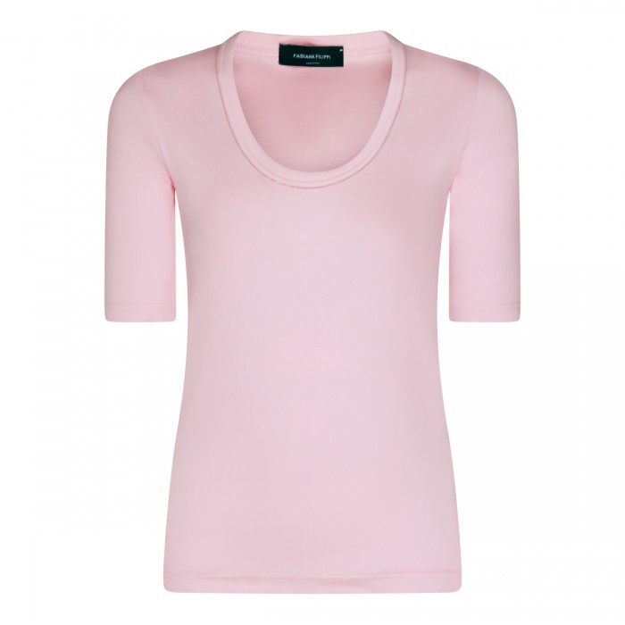 PINK COTTON STRETCH TOP