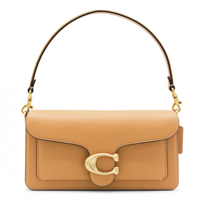 CAMEL LEATHER TABBY TOP...