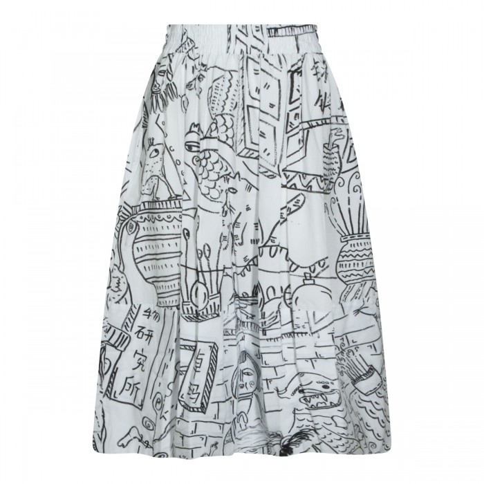 WHITE COTTON SKIRT