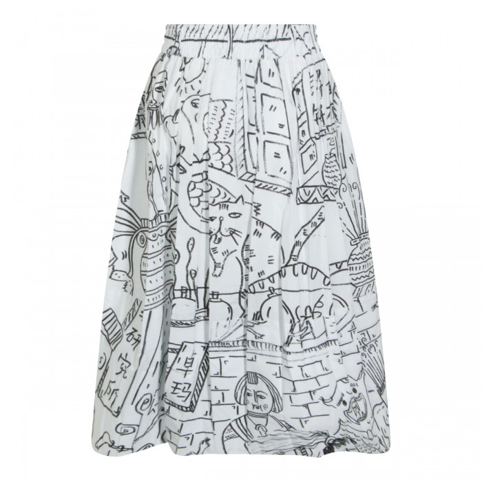 WHITE COTTON SKIRT 2