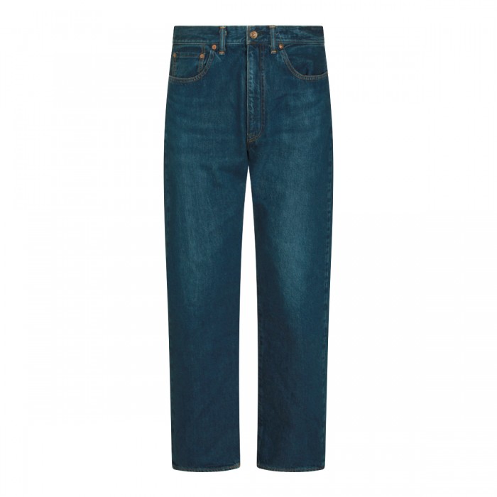 DARK BLUE COTTON DENIM JEANS