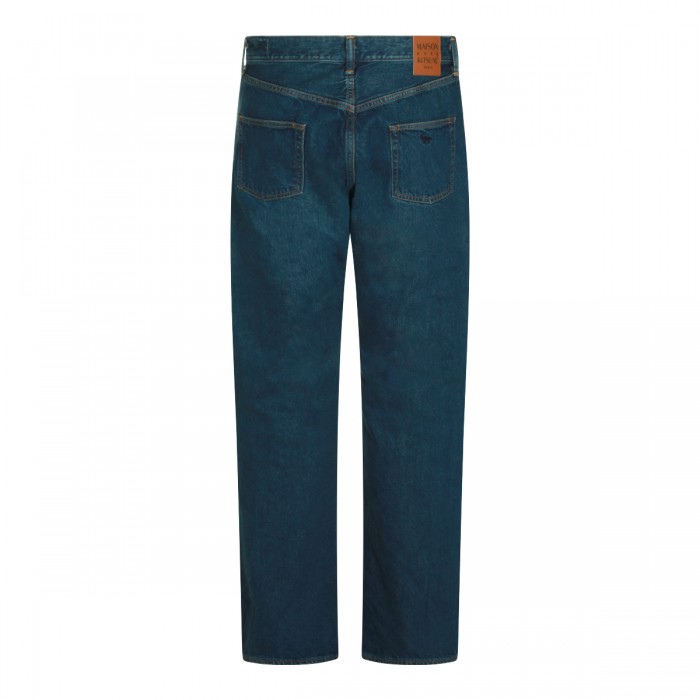 DARK BLUE COTTON DENIM JEANS 2