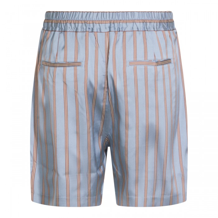 BLUE AND BROWN SILK SHORTS 2