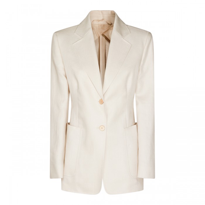 CREAM VOLONTA LINEN BLAZER