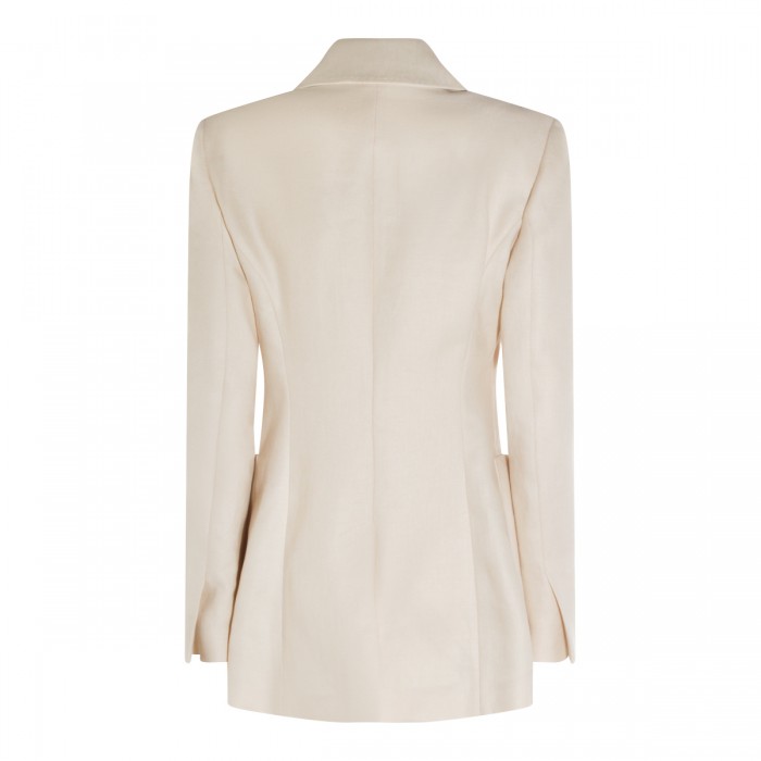 CREAM VOLONTA LINEN BLAZER 2