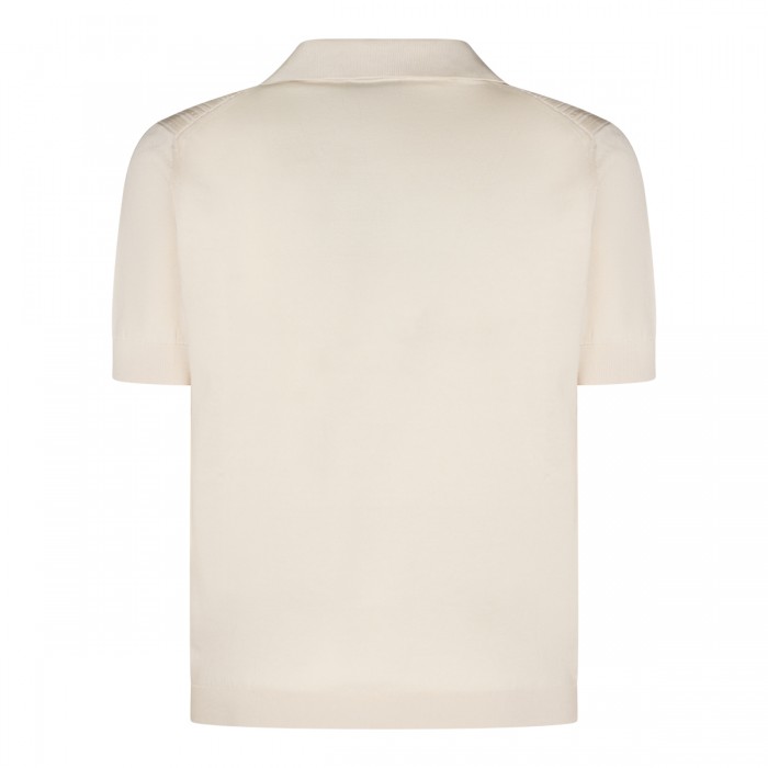 WHITE COTTON POLO SHIRT 2