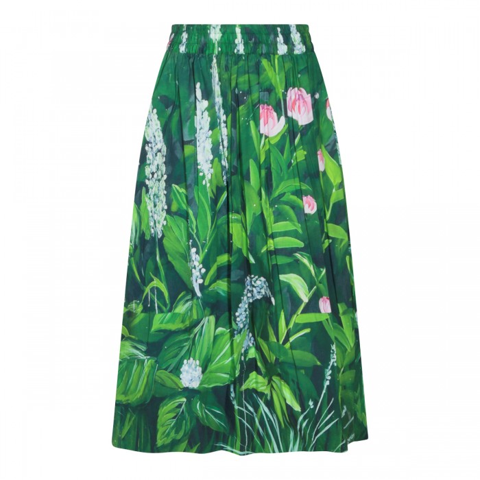 GREEN COTTON SKIRT