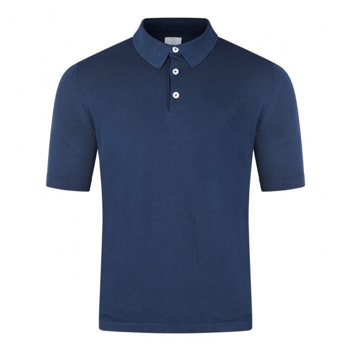 DARK BLUE COTTON POLO SHIRT