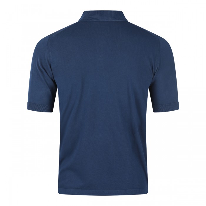 DARK BLUE COTTON POLO SHIRT 2