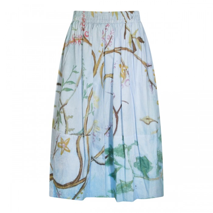 LIGHT BLUE COTTON SKIRT