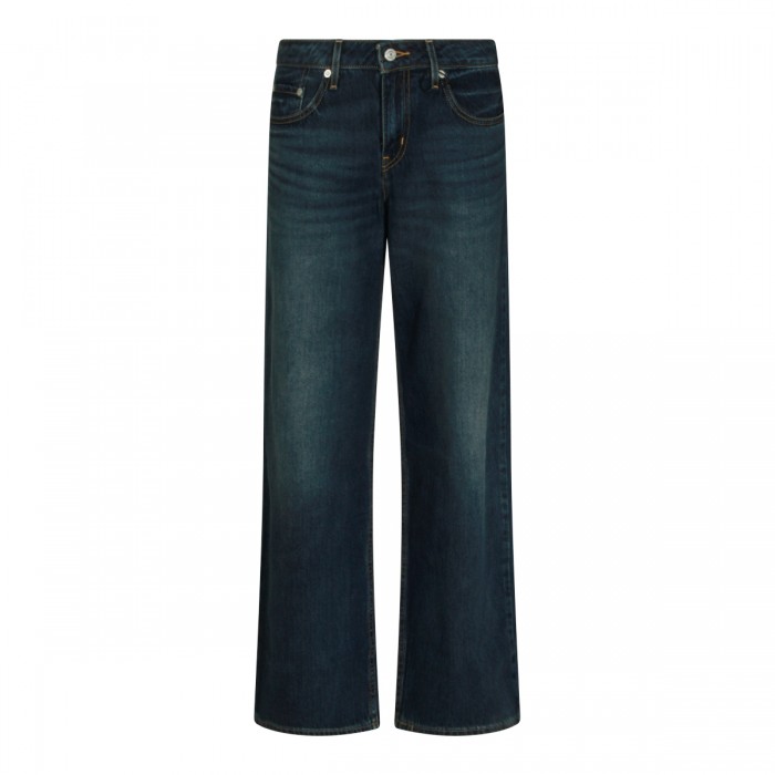 DARK BLUE LOW LOOSE JEANS