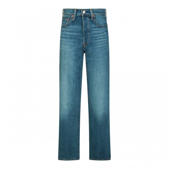 DARK BLUE COTTON DENIM JEANS