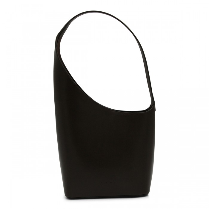 DARK BROWN LEATHER DEMI...