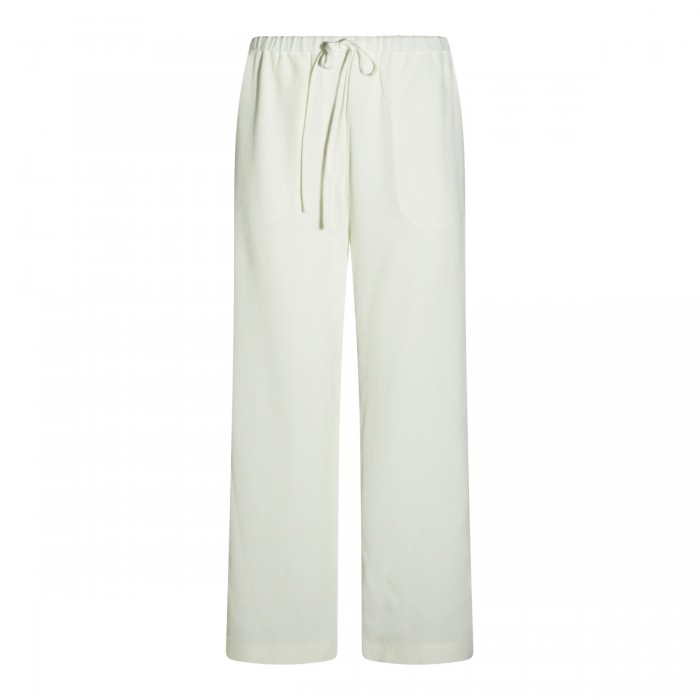 WHITE VISCOSE PANTS