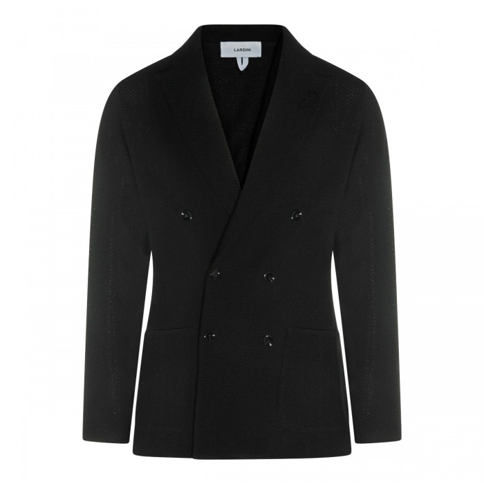BLACK COTTON BLAZER