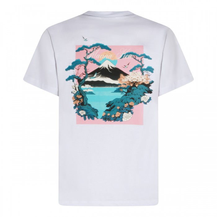 WHITE COTTON PRINTED T-SHIRT 2