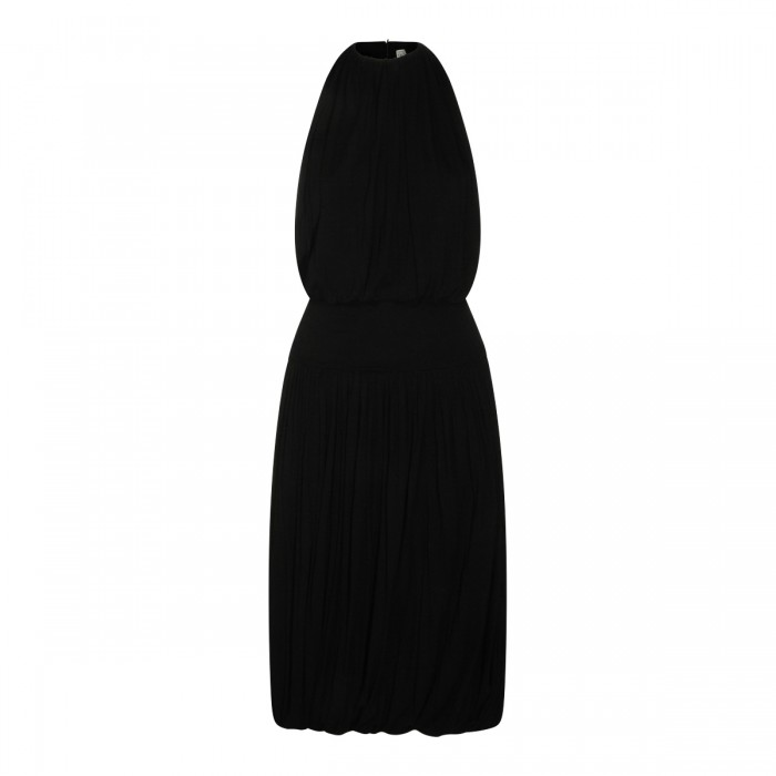 BLACK COTTON MINI DRESS